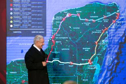 Tren Maya es una hazaña sin precedentes en el mundo, presentan avances del tramo 2: AMLO 