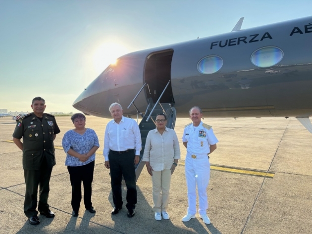 Presidente termina supervisión de ayuda en Acapulco y viaja a San Francisco 