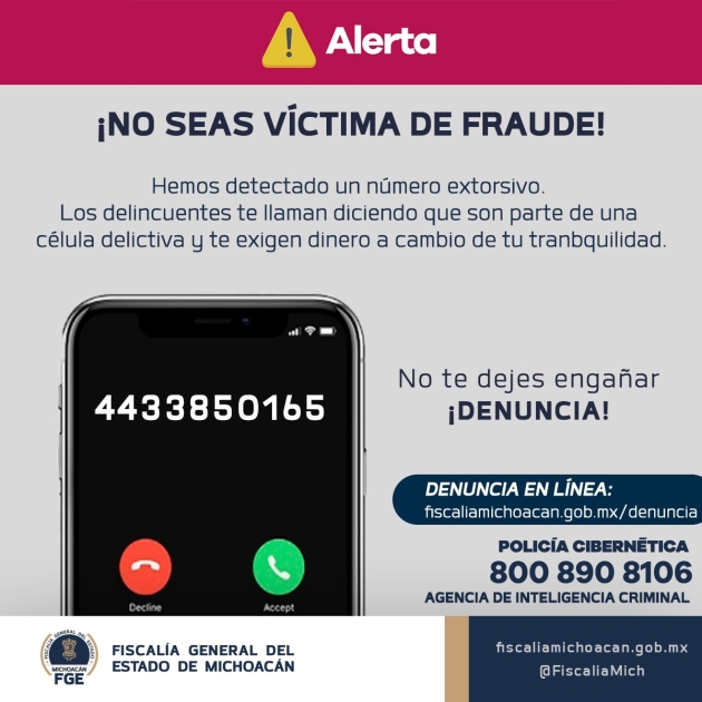 A salvo, estudiante víctima de secuestro virtual, ocurrido en Morelia 