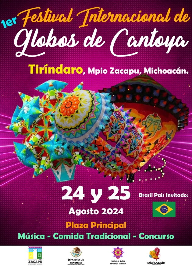 El cielo de Tiríndaro se llenará de colores con su Festival del Globo de Cantoya 