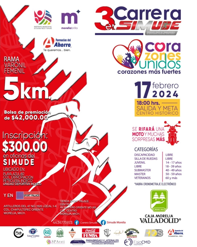 Regresará en febrero Carrera Atlética con causa SIMUDE 2024 