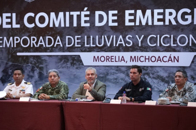 Ramirez Bedolla coordina acciones contingentes para evitar riesgos por lluvias 