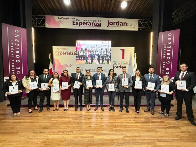 Jordan Reyes Alcalde de  Zinapécuaro presenta  su 1er Informe de Actividades:asegura habrá mas Obra  