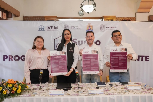 Semigrante e IVEM anuncian créditos para que paisanos compren terreno en Jiquilpan 