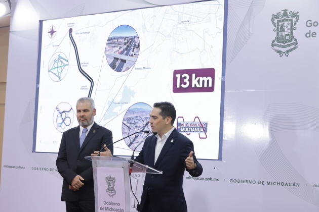 Primer segmento del segundo anillo periférico de Morelia, con 15 % de avance: Ramirez Bedolla 