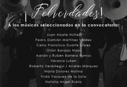 El Festival de Música de Morelia Miguel Bernal Jiménez da a conocer los resultados de la convocatoria Suena la Vida