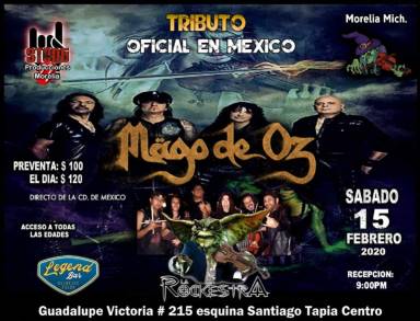 Tributo a la Legendaria Banda de Rock Medieval MÃ¤go de Oz en Morelia