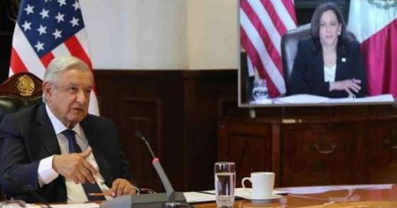 AMLO mantiene diálogo sobre migración y control de la pandemia con vicepresidenta Kamala Harris 