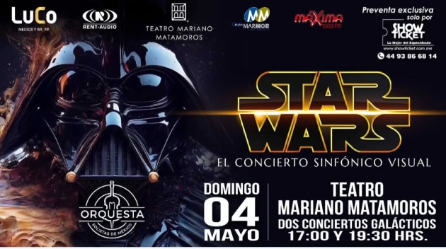 Concierto Extraordinario: Star Wars Sinfónico en el Teatro Matamoros ¡No te lo Pierdas! 