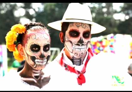 Estudiantes del plantel Nahuatzen del CECyTEM participan en concurso de Catrinas