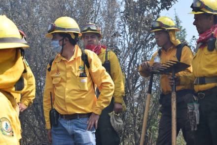 Controlado 90 por ciento de incendio en El Cacique en Zitácuaro