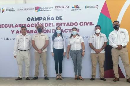 Retoma Segob Campañas de Regularización del Estado Civil en modalidad en línea Desde Lázaro Cárdenas