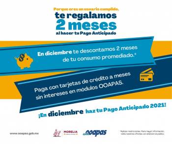 Descuento extraordinario en el Pago Anticipado OOAPAS