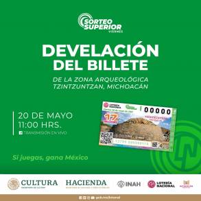 Develarán billete de la Lotería Nacional alusivo a Tzintzuntzan 