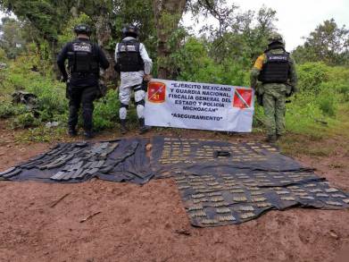 En acción interinstitucional, aseguradas 2 personas, 11 fusiles, 1430 cartuchos y 57 cargadores 