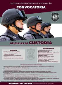 Invita Sistema Penitenciario a unirse como oficial de Custodia  Penitenciaria 