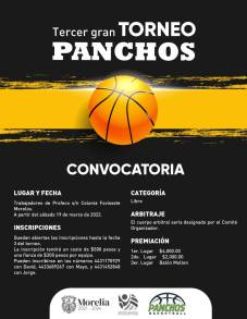 Convoca IMCUFIDE a Torneo de Basquetbol  Panchos 2022 