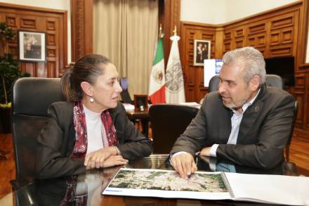 Bedolla y Sheinbaum evalúan proyecto de cablebús para Uruapan 