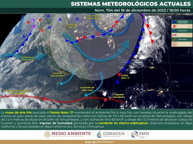 Se prevén heladas y lluvias para este martes en Michoacán: PC 
