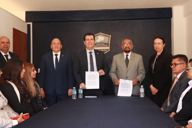 Firman FECC y el INIDEM convenio en materia de prevención de delitos de hechos de corrupción