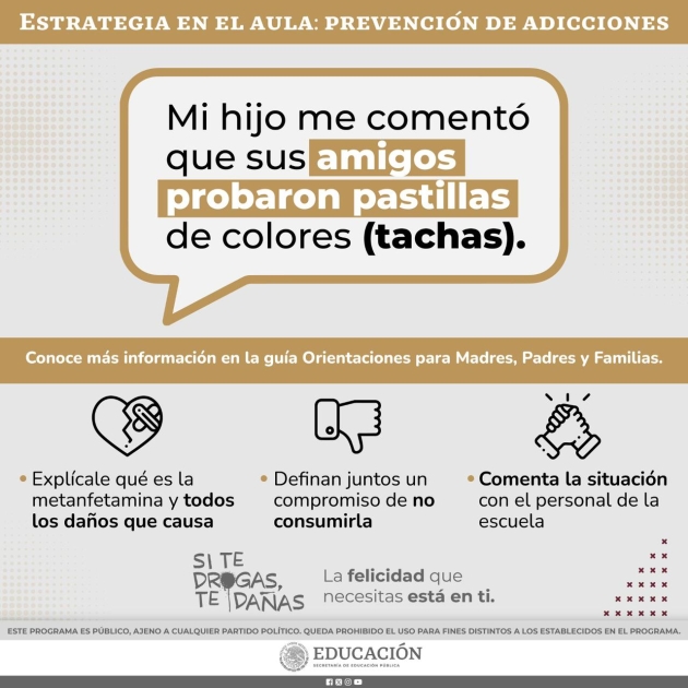 Disponible guía de prevención de adicciones para padres: SEE 