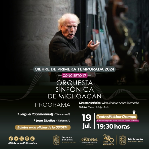 Vive el gran cierre de temporada de la Osidem en el Teatro Ocampo 