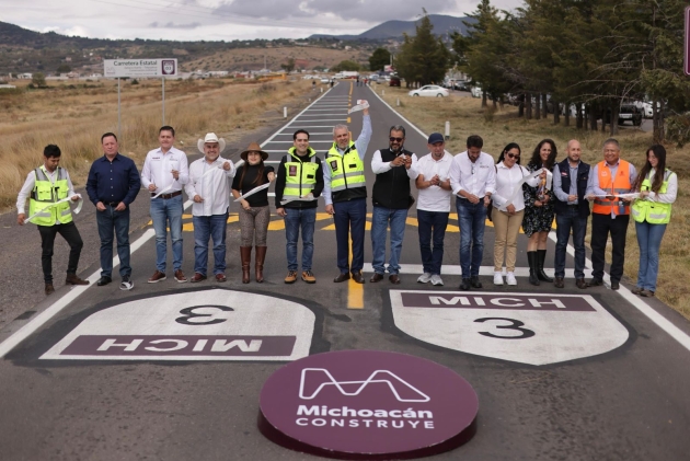 Inaugura Ramírez Bedolla carretera multianual Epitacio Huerta-Contepec-Tlalpujahua 