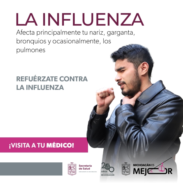 Estos son los síntomas de la influenza; vacúnate en los centros de salud de la SSM 