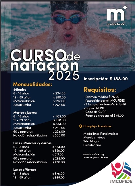 Arranca Curso de Natación en albercas Morelos-INDECO y Medallistas Paralímpicos 