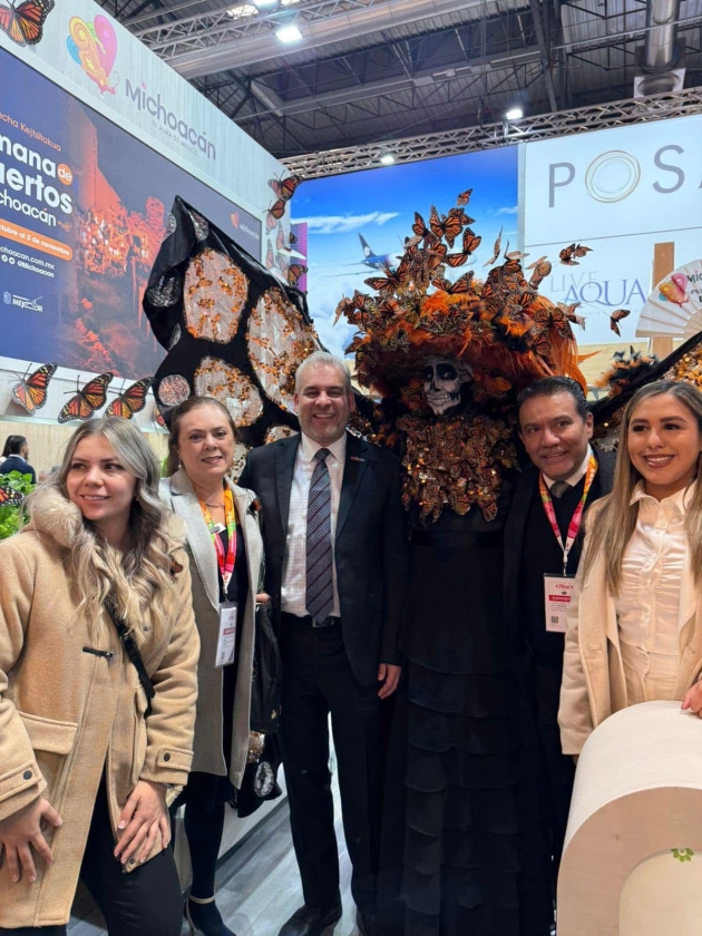 Catrina Monarca, embajadora de Michoacán en la Fitur 