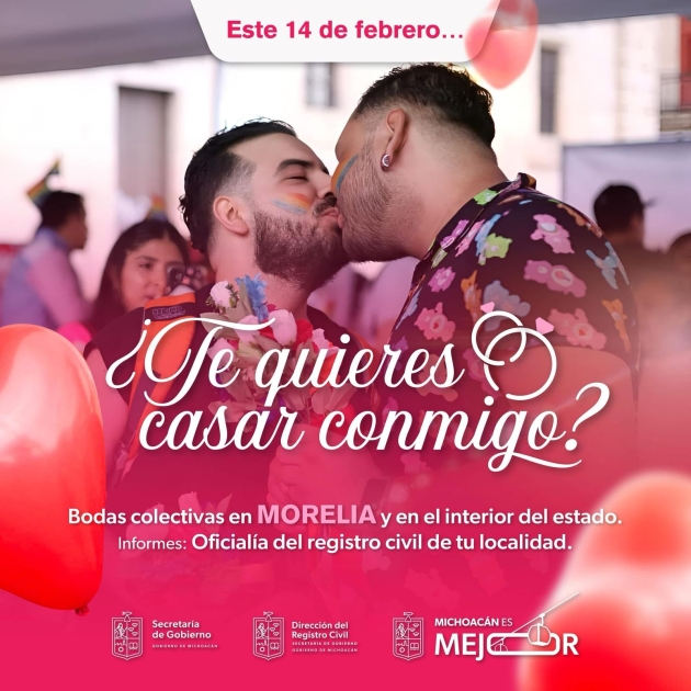 Conoce los requisitos para las bodas colectivas del 14 de febrero en Michoacán 