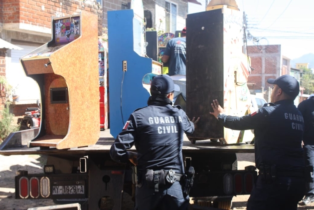 Decomisadas en enero 65 máquinas tragamonedas: SSP 