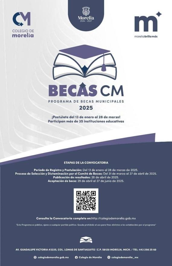 Becas del Colegio de Morelia apoyan titulaciones desde licenciaturas hasta doctorados 