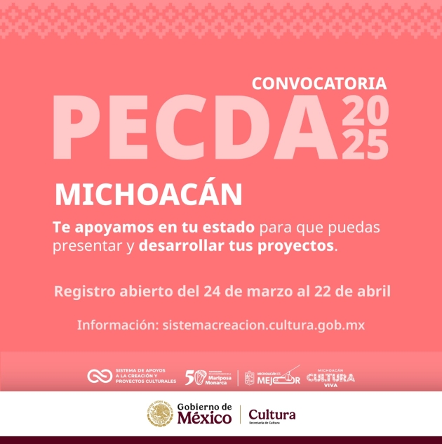 Más de 1 mdp para artistas michoacanos con el Programa de Estímulo a la Creación 