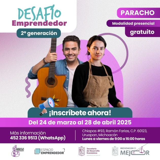 Impulsa tu negocio, inscripciones abiertas para Desafío Emprendedor: SEDECO  