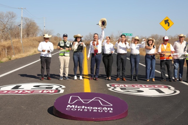Con recurso estatal, Ramírez Bedolla inaugura rehabilitación de carretera federal Huetamo-San Lucas 