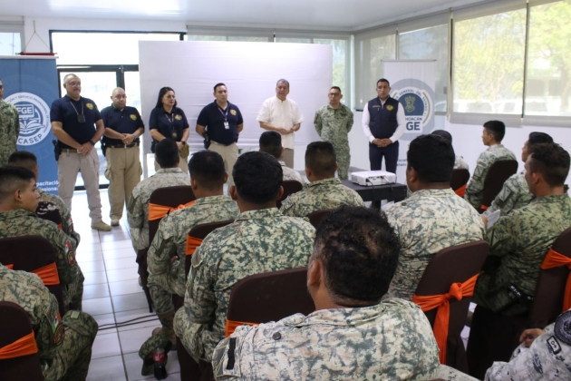 Capacita Fiscalía General a elementos de la 43 Zona Militar de Apatzingán 