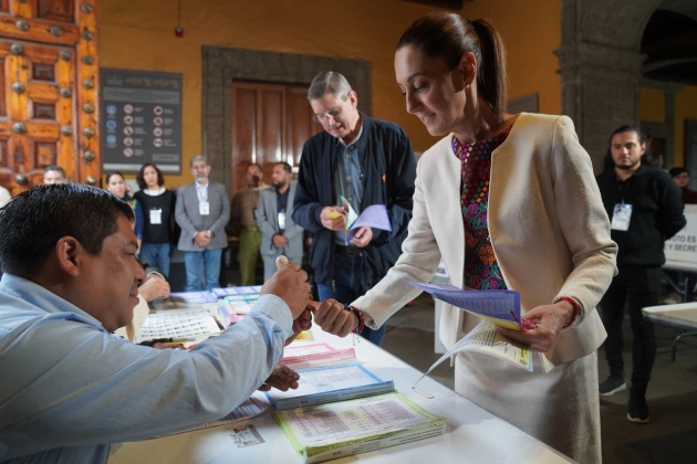Claudia Sheinbaum Pardo emite su Voto en esta Primera Elección  por el Poder Judicial  