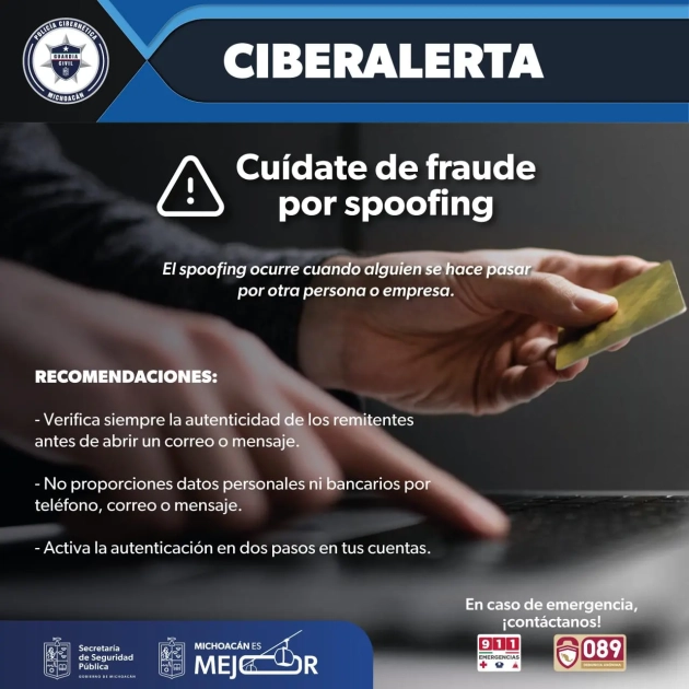 Cuidado con la suplantación de identidad en línea, SSP emite alerta 