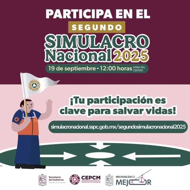 Todo listo para el Segundo Simulacro Nacional 2025: SEGOB 