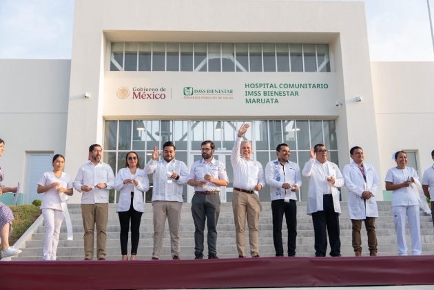 El Gobernador de Michoacán Alfredo Ramírez Bedolla inaugura hospital comunitario del IMSS Bienestar  en Maruata 