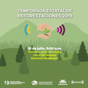 Más de 18 millones de árboles, meta de Campaña Estatal de Reforestación 2019