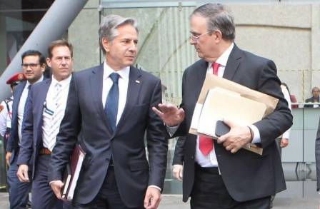 Marcelo Ebrard destaca en su encuentro con Antony J. Blinken, la integración y cooperación económica, señalando la problemática de migración y seguridad como prioritarias  