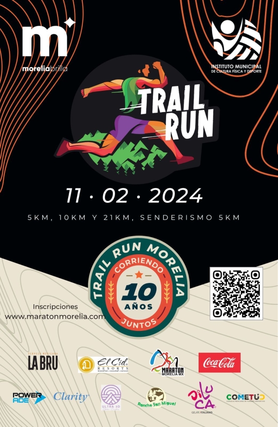 Presentan la 10a. Carrera Trail Run Morelia 2024 