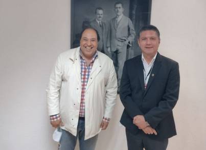 RECTOR DE LA UMSNH SOSTIENE REUNIÃ“N CON JEFE DE ASESORES DE PRESIDENCIA DE LA REPÃšBLICA LÃZARO CÃRDENAS BATEL  