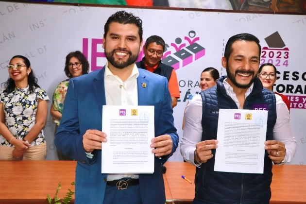 PRD y PES presentan ante el IEM, convenio de candidatura común