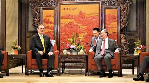 El canciller Marcelo Ebrard inicia visita de trabajo a China