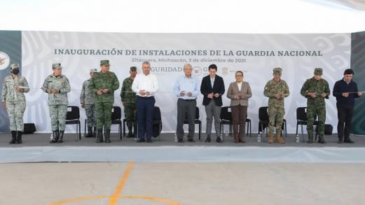 Se inaugura cuartel de la Guardia Nacional en Zitácuaro; se anuncia regularización de vehículos extranjeros en Michoacán 