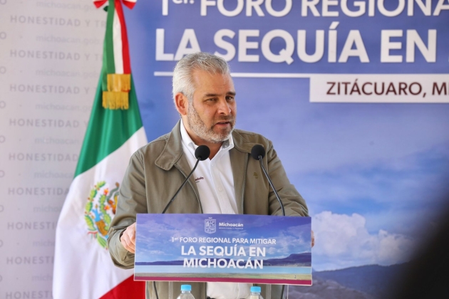 Contra sequía, invertimos 500 mdp en acciones contundentes en Michoacán: Ramirez Bedolla 