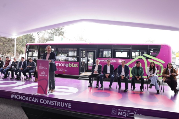 Sigue la transformación de la movilidad en Morelia; Ramírez Bedolla arranca obras del Morebús 